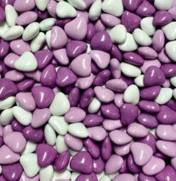 Candy Coated Choc Heart Purple 1kg