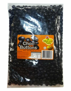 Choc Buttons Black 1kg