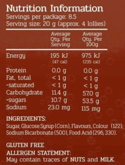 Fizzy Cola Drops Scott Bros 170g 8 Fizzy Cola Drops Scott Bros 170g -CONFECTIONERY WORLD Shop fizzy cola ingredients 03090.1713070527