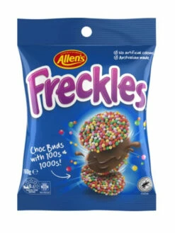 Freckles Allens 12 X 160g Box -CONFECTIONERY WORLD Shop freckles hang sell cp160g bag 69176.1666833333