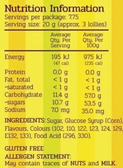 Fruit Rock Scott Bros 155g -CONFECTIONERY WORLD Shop fruit rocks ingredients 11375.1713073731