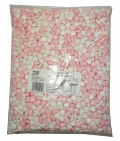 Pink And White Hearts Compressed Candy