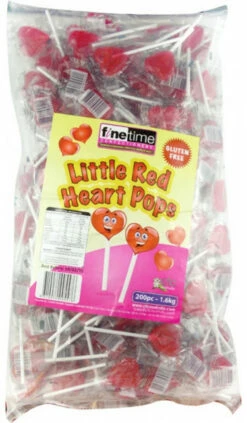 Little Red Hearts Pops 200 Pieces