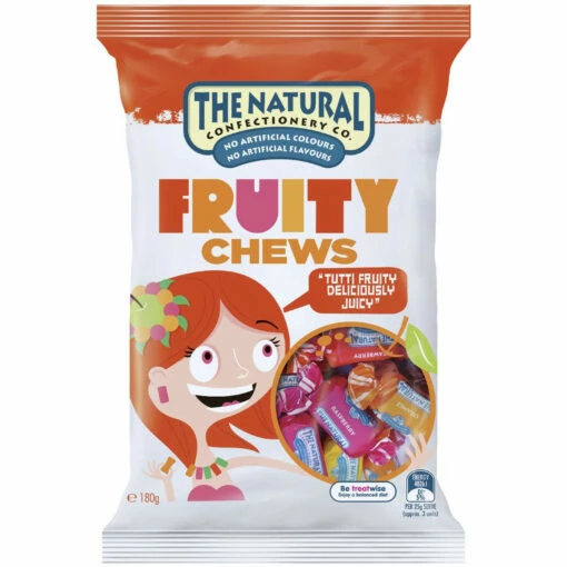 Fruity Chews Natural Confectionery 12 X 180g BOX -CONFECTIONERY WORLD Shop natural fruity chews 180g 73295.1702332662