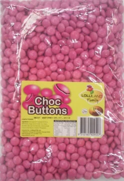 Choc Buttons Pink 1kg