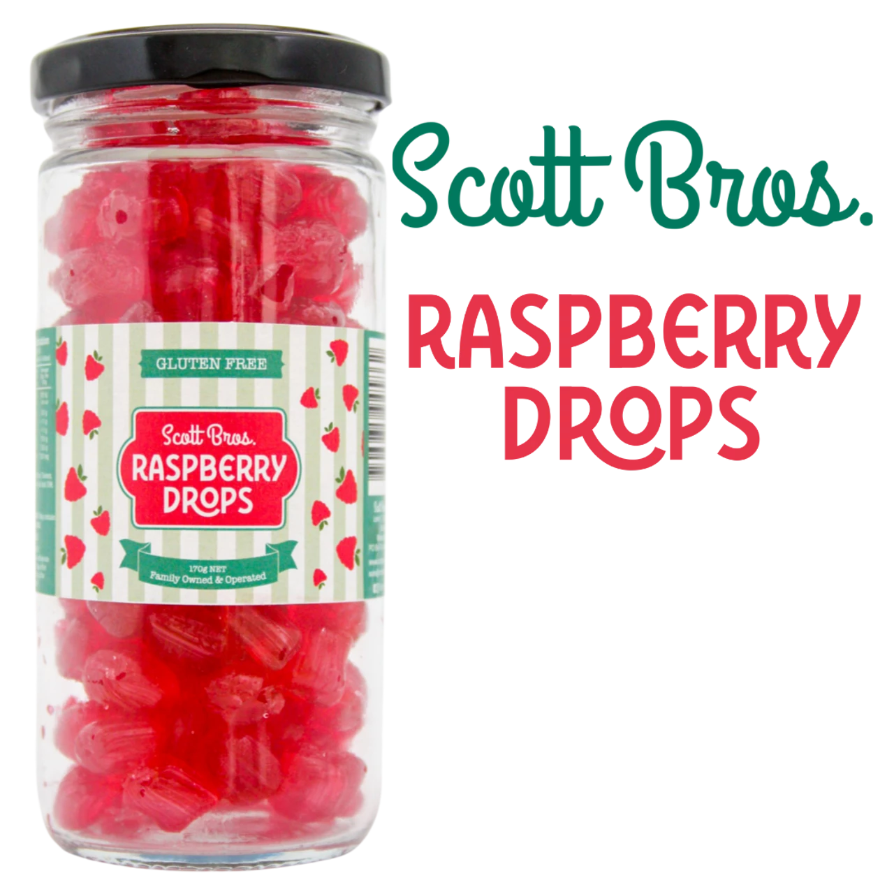 Raspberry Drops Scott Bros 170g 6 Raspberry Drops Scott Bros 170g - Image 4