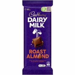 Cadbury Roast Almond Block 180g -CONFECTIONERY WORLD Shop roast almond block 83145.1701814261