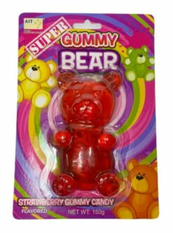 Super Gummy Bear 150g Single Strawberry