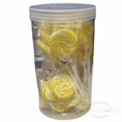 Swirl Pops 24 Lollipops Sweet Treats Yellow