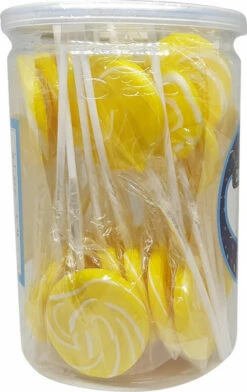 Swirly Pops 24 Lollipops Yellow