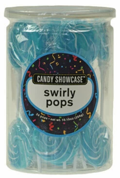 Swirly Pops 24 Lollipops Blue
