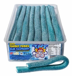 TNT Sour Turbo Tubes Blue Raspberry 1.5kg