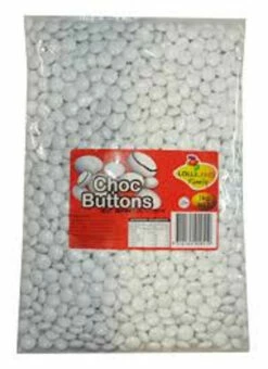 Choc Buttons White 1kg